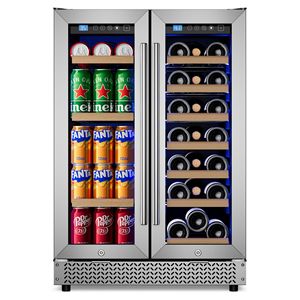 Frigorifero per Vini e Bevande da Incasso a Doppia Zona di Temperatura da 24 Pollici per Conservare le Tue Collezioni - Product Image 1
