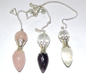 Mezcla de colgante de piedras preciosas con cordón de cuero, compra de colgantes curativos de piedras preciosas - Product Image 6