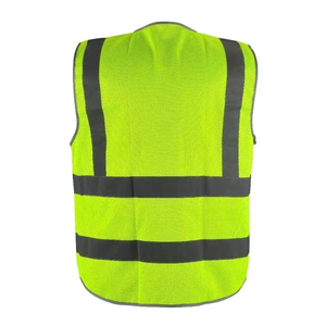 Gilet de sécurité réfléchissant noir personnalisé avec logo d'entreprise et poches, couleur personnalisée, visibilité fluorescente, gilet de sécurité classe 2 - Product Image 4