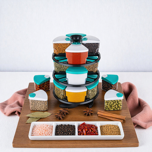 360° Rotatable Kitchen Spice Rack Organizer with Containers | Multi-Layer Rotating Spice Rack for Kitchen Storage - Product Image 1
