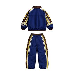 Ensemble de survêtement pour homme, veste coupe-vent et pantalon, manches longues, polyester et nylon, couleurs personnalisées, pour le sport et la course en extérieur - Product Image 3