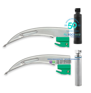 ROCKMED Standard Light LED Single Use Stainless Steel Laryngoscope Europa Miller Blades Systems ENT <b>Instruments</b> <b>Electric</b> - Product Image 3