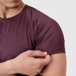 Camiseta Deportiva de Secado Rápido con Cuello Redondo, Elástica en 4 Direcciones, Transpirable, Compresiva, Ecológica, para Verano, Entrenamiento Muscular, 100% Algodón - Product Image 6
