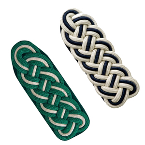 Epaulettes de Color Verde Real con Cordón y Hilos Dorados/Plateados, Pliegues de Hombro Negros - Product Image 4