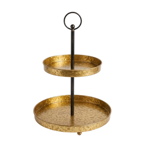 Support à gâteau rustique en métal noir à 3 niveaux, présentoir à cupcakes rond en fer galvanisé détachable, plateau de service à étages - Product Image 4