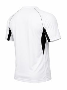 Trending Custom Logo Men's White <b>Raglan</b> Sleeve T-Shirt O-Neck Quick Dry Knitted Polyester Sporty Regular Fit Custom Front Print - Product Image 5
