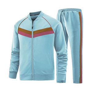 Chándal Negro para Hombre, Manga Larga, Cierre de Cremallera, Diseño Deportivo, Bloques de Color, Ropa de Otoño, Corte Regular, Bolsillos Laterales, Material de Poliéster - Product Image 2