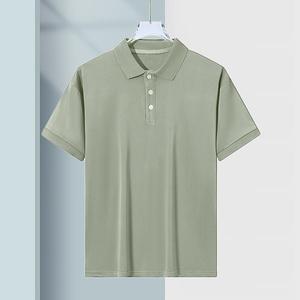 เสื้อโปโลผู้ชายแบบบางสำหรับฤดูร้อน ผลิตตามสั่ง (OEM) ระบายอากาศได้ดี แขนสั้น ทรงหลวม ปกเสื้อแบบปกเชิ้ต เสื้อยืดลำลองแขนสั้นผู้ชาย - Product Image 1
