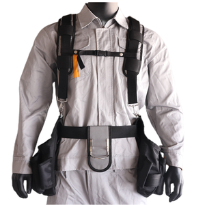 Adjustable Waist Tool Bag With 10-14 Pockets Multi-Function Tool Storage Belt For Universal Use Black Polyester Lining - Product Image 3