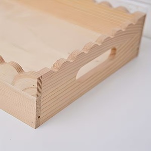 Plateau de service en bois, plateau de présentation alimentaire, planche de service en bois, plateau de service pour les genoux, plateau à thé, plateau à café, Ott - Product Image 2