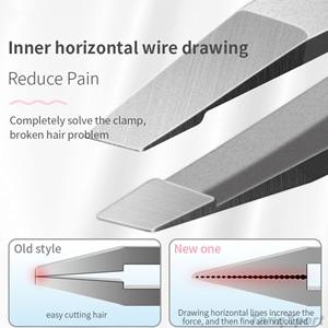 Pince à épiler professionnelle de luxe en acier inoxydable pour sourcils et poils du visage, ultra-fine, à pointe biseautée et précise, réutilisable, haute qualité - Product Image 6