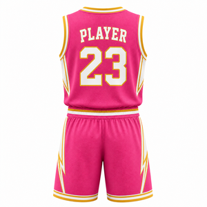 Conjunto de Uniforme de Baloncesto para Hombre, Camisetas y Pantalones Cortos Sublimados Personalizados, Ropa Deportiva Transpirable y Ligera para Entrenamiento y Juegos, al por Mayor - Product Image 5
