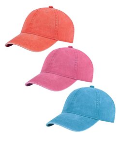 Casquette de baseball unisexe à 6 panneaux, couleur unie, coton lavé, ajustement réglable, chapeau décontracté pour adultes, à porter au printemps et en été - Product Image 1