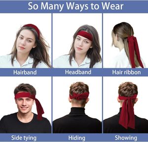 High Quality <b>Women's</b> 100% Cotton Breathable Compostable <b>Running</b> <b>Headband</b> with <b>for</b> Tail Hole <b>for</b> Fitness Workout - Product Image 4