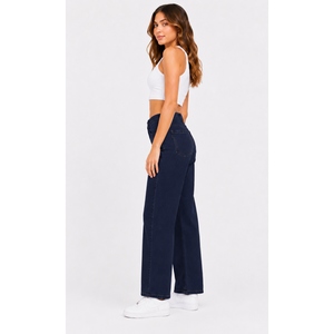 Jeans de Mujer Resistentes a Desgarros, Cómodos y Transpirables, Corte Boyfriend de Cintura Media, Pantalones Holgados de Mezclilla Tejida, Talla XS - Product Image 4