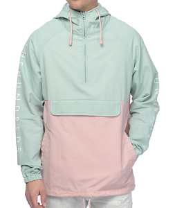 Veste coupe-vent à capuche pour homme, style streetwear, col montant, toile, hiver, service OEM avec logo personnalisé, vente en gros directe d'usine - Product Image 1