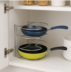 5-Tier Pot and Pan Organizer <b>Rack</b> for <b>Kitchen</b> Cabinet <b>Storage</b> Frying Pan Holder Space-Saving Cookware Stand for Pantry - Product Image 2