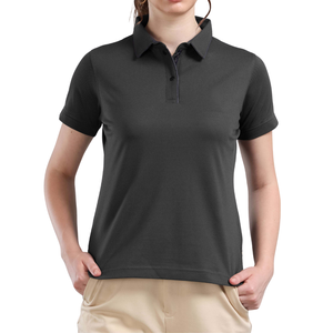 Jersey de Punto Premium para Mujer, Color Sólido, Manga Corta, Corte Ajustado, Algodón Spiumo, Top Informal de Punto, Logotipo Frontal, OEM, ODM, Personalizado - Product Image 5