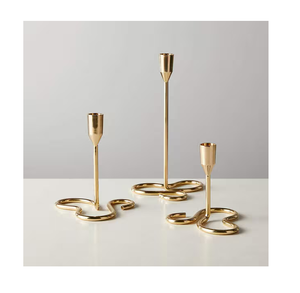 Candelabro de latón macizo con diseño floral para bodas, eventos festivos, soporte de velas metálico de lujo para decoración del hogar y mesa. - Product Image 2