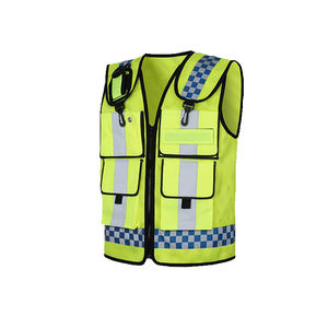 Chaleco de Seguridad Reflectante Impermeable y Transpirable de Alta Visibilidad para Hombre, Ropa de Trabajo Reversible, Cuello Alto, Servicio OEM - Product Image 4