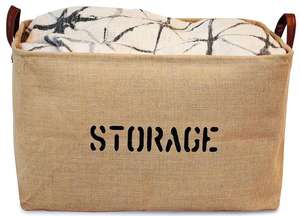 Eco Friendly Jute Laundry Bag <b>Large</b> Capacity Reusable Portable Dirty Clothes Storage Bag Drawstring Closure for Bathroom Kitchen - Product Image 5