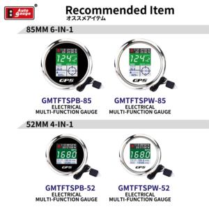 Velocímetro con GPS para coche, odómetro eléctrico negro TFT LCD, 85mm, 3, 3/8 pulgadas, medidor automático, COG, viaje A la altitud, latitud para marina - Product Image 6