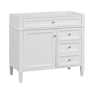 Mobile Bagno Moderno da 36 Pollici Senza Piano, Struttura in Legno Massello con 2 Cassetti a Ribalta e 2 Cassetti Standard - Product Image 3