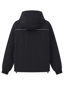 Nouvelle Arrivée Veste Homme Premium Noire Enduite Imperméable Respirante en PU à Capuche Zippée Couleur Unie Décontractée Coupe-Vent Hiver - Product Image 2