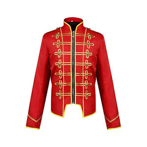 Veste Napoléon sur mesure de haute qualité en patchwork français avec double fermeture éclair et boutons décoratifs - Product Image 2