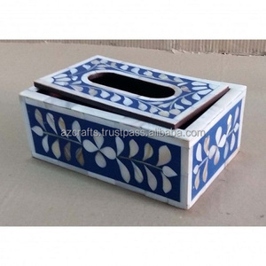 Pisces Marrakech Grid Elegance Bone Inlay Wood Trinket <b>Box</b> Resin Jewelry Case Storage with Gift <b>Packing</b> Carton Included - Product Image 6
