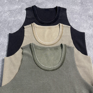 High Quality Men's <b>Singlet</b> Breathable Eco-Friendly Quick Dry 100% Cotton O-Neck Sporty Style for Gym Fitness <b>Running</b> Casual Use - Product Image 2