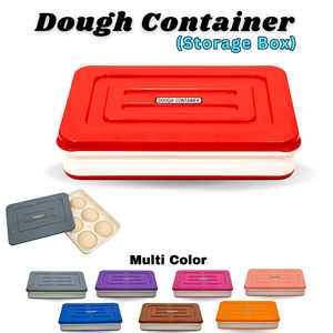 Contenedor de Plástico para Masa con Tapa, Bandeja Multicolor para Bolas de Masa para Uso en la Cocina, Bandeja con Capacidad para 6 Bolas - Product Image 1