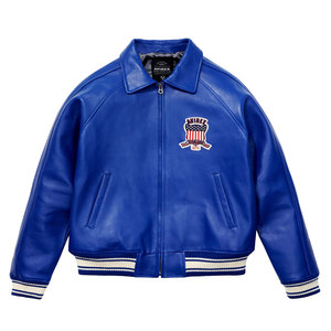 Nouveautés : vestes en cuir Avirex pour hommes, coupe-vent, décontractées, élégantes, pour l'hiver. - Product Image 1