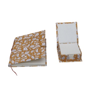 Indian beautiful Perfect Handcrafted Gift to someone cotton Fabric covered Diary and notepad set for <b>writing</b> journal - Product Image 1