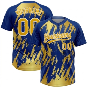 Custom Team Baseball Jersey Digital Printed Polyester Quick Dry Fitted Sports Shirt <b>Henley</b> Neck with Name and Number - Product Image 6