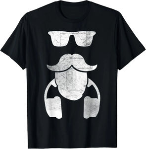 แว่นกันแดดลายหนวด หูฟัง ตลก ฮิปสเตอร์ ดีเจ เสื้อยืดกราฟิก ลำลอง ผ้าฝ้าย เสื้อยืดผู้ชาย - Product Image 2