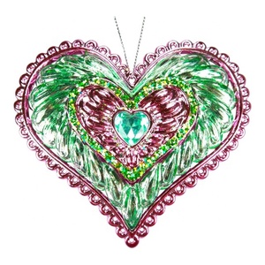 Décoration de Noël, Nouvel An, Saint-Valentin, Fête, Ornement en Acrylique Transparent Coloré Plaqué Iridescent en Forme de Cœur - Product Image 5