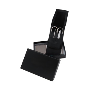 Ensemble de manucure et pédicure en acier inoxydable noir, lime à ongles, pousse-cuticules, ciseaux à ongles, pour les voyages et les cadeaux - Product Image 1