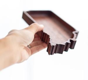 Bandeja de Madera Pulida con Forma de Estado, Plato para Joyas, Contenedor para Dulces y Bocadillos, Ecológico, Regalo de Orgullo Estatal - Product Image 1