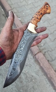 A&M ENTERPRISES Handmade Damascus Steel Bowie Knife Wood Handle Industrial Grade Utility Survival Professional Hunting Knives - Product Image 3