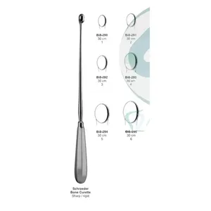 Curetas de Hueso de Acero Inoxidable Manuales de Alta Calidad, Instrumentos Quirúrgicos Ortopédicos Reutilizables - Product Image 5