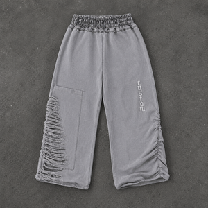 Wholesale heavyweight fleece lined joggers hidden zipper pocket elastic waistband joggers Private Label - Product Image 5