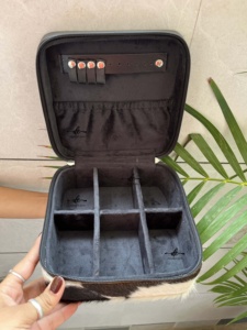 Beautiful Design Hand Tooled Leather Stylish <b>Makeup</b> Cosmetic Storage <b>Box</b> Handmade Cowhide Vanity Bathroom Organizer <b>Box</b> - Product Image 6