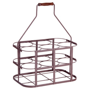 Rustic Antique Iron <b>Wine</b> <b>Rack</b> With Handle 12 Bottle Capacity Home Display Furniture Handmade <b>Wine</b> <b>Racks</b> - Product Image 5