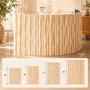 Panneaux de tambour flexibles en bois massif durable pour meubles, portes d'armoires, revêtements muraux, design d'intérieur, panneaux décoratifs en bois 3D - Product Image 2