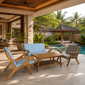 Commercial Luxury Teak Wood Modern Malmo <b>Mid</b>-<b>Century</b> Sofa Set Living Room Furniture Coffee <b>Table</b> Home Furniture Resort Spaces - Product Image 4