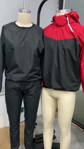 ชุดแจ็คเก็ตและกางเกงสำหรับฤดูหนาวแบบ unisex สีแดงดำ ตัดต่อสี ผ้าฟลีซ ระบายอากาศ กันน้ำ สวมใส่สบายๆ สำหรับผู้ใหญ่ - Product Image 3