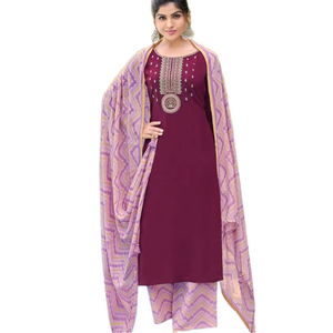 New Heavy Faux Fur Print with Thread and Handwork Formal Party <b>Kurtis</b> for Women - Product Image 1