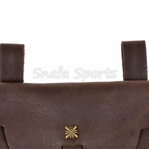 Bolsa de Cintura Estilo Renacentista con Cordón, de Cuero Genuino, Accesorio para Disfraz Vikingo - Product Image 4