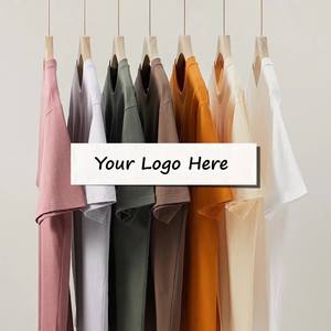 Camiseta de Algodón de 230g de Peso Pesado, Corte Holgado, Cuello Redondo, Color Sólido, Casual, Manga 5/6, Básica, Moderna, para Hombre, de Fábrica OEM - Product Image 2